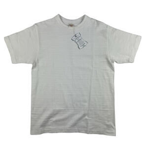 Warehouse & Co. Loopwheel Cotton Short Sleeve Shirt Off White Size M